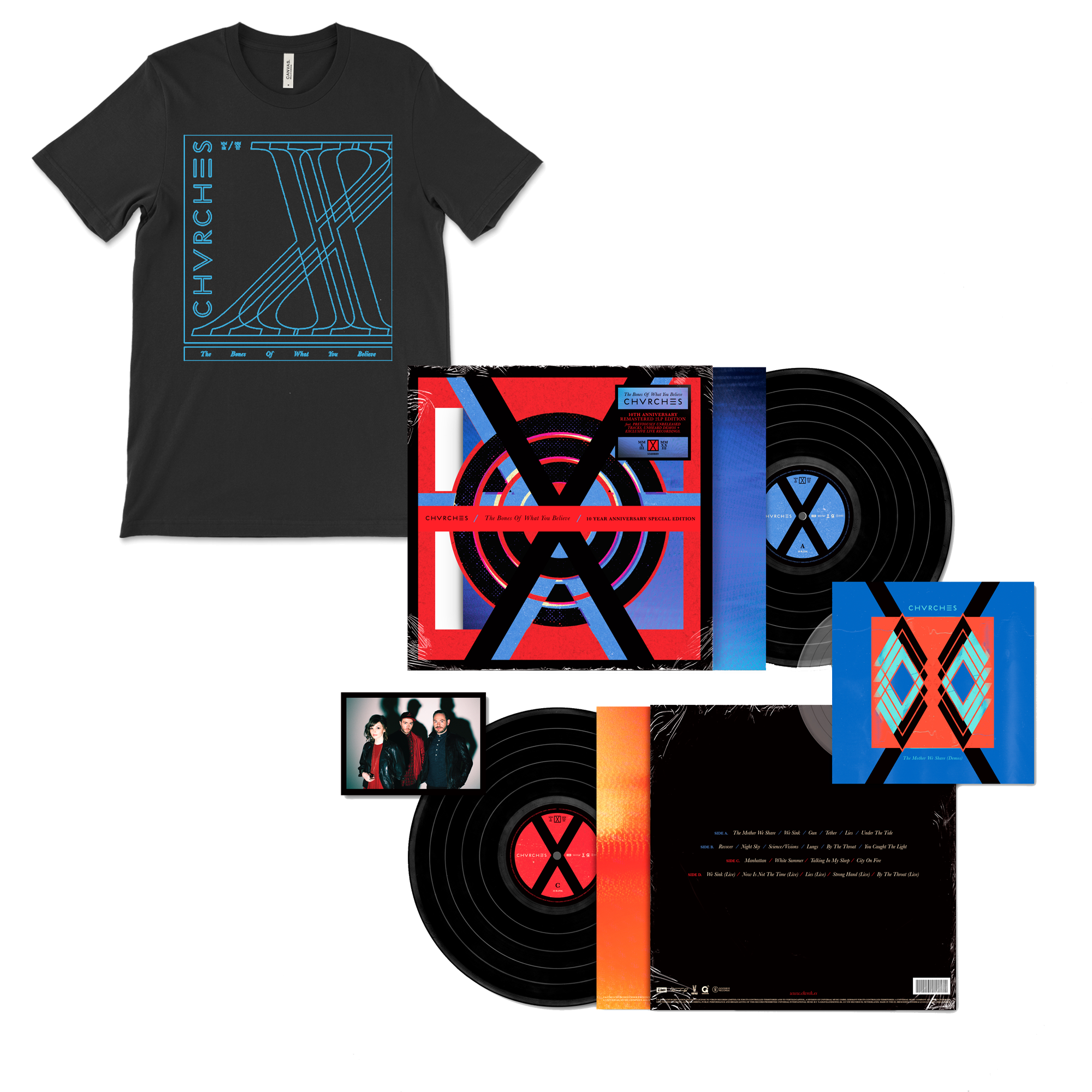 The Bones Of What You Believe (10th Anniversary Edition) 2LP + 7", Signed Art Card & T-Shirt
